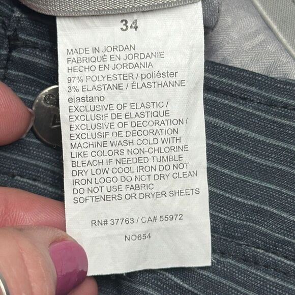 Callaway Mens  Stretch Gray Striped Short with Active Waistband size 34 - Picture 5 of 6